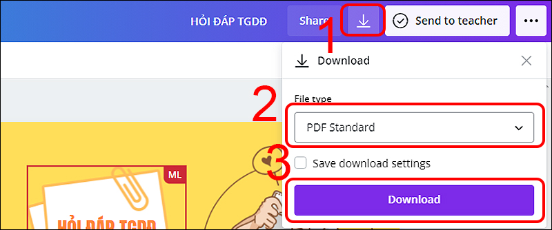 Tải ảnh về máy tính dưới dạng PDF